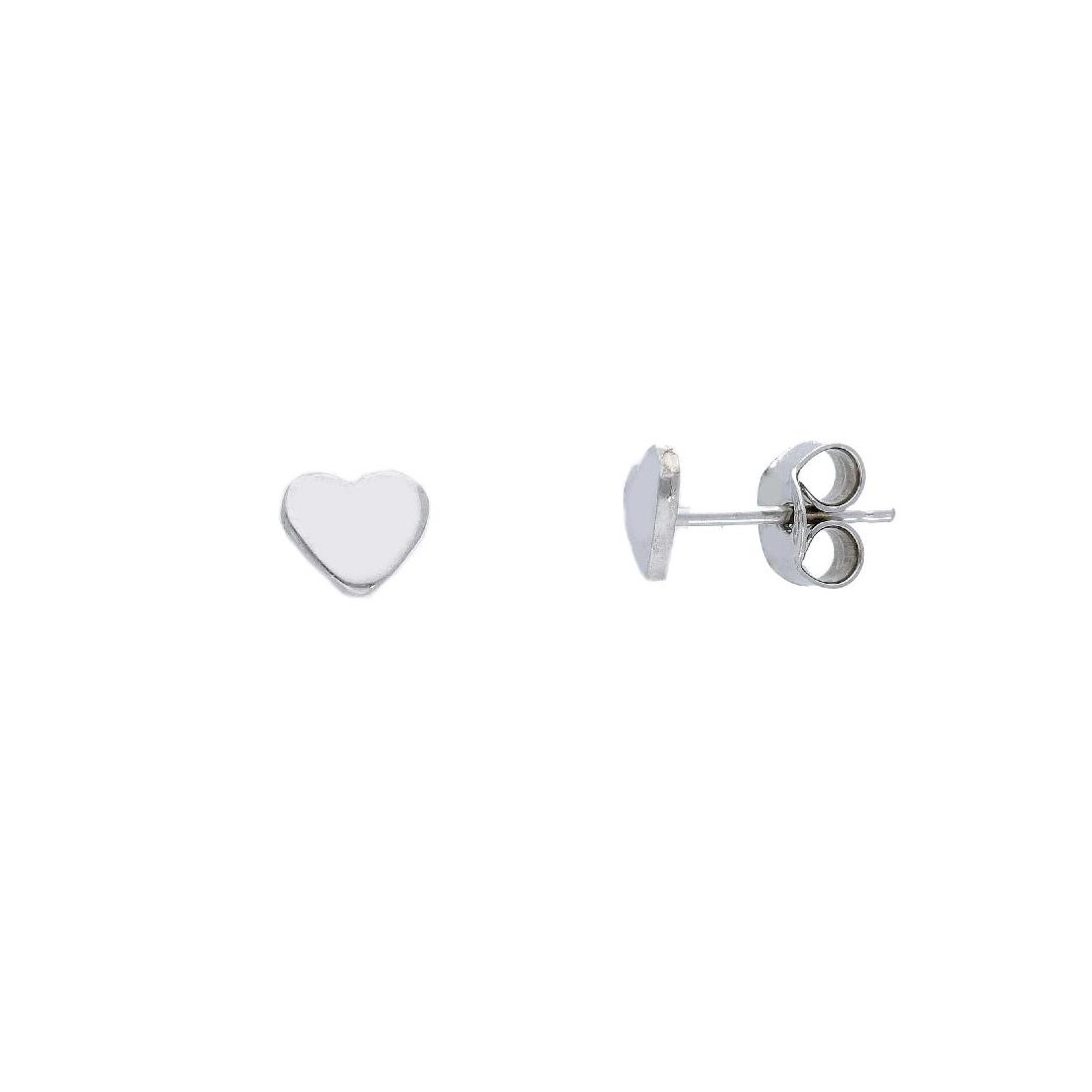 Orecchini lobo in argento 925/°°° con cuore