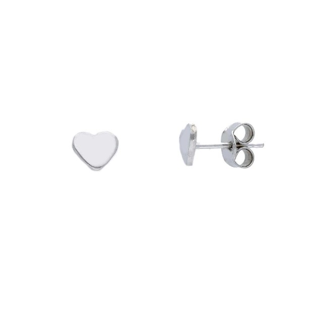 Orecchini lobo in argento 925/°°° con cuore