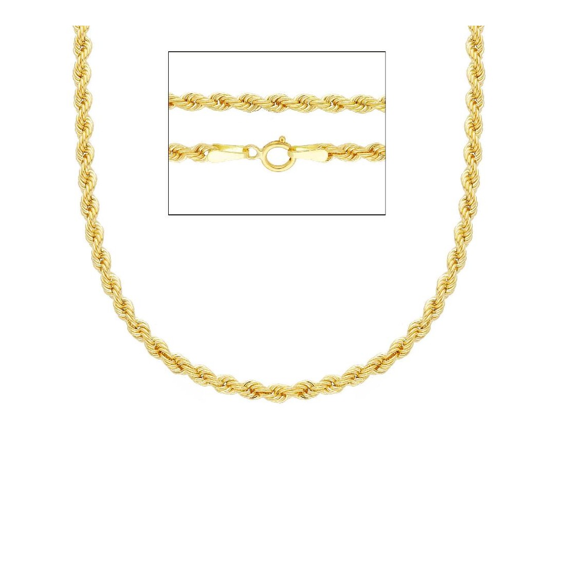Catena corda in oro giallo 750/ooo