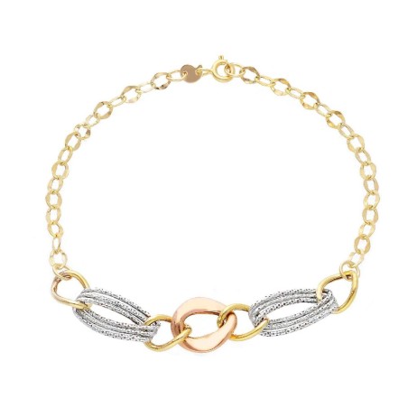 Bracciale in oro tre colori 375/ooo
