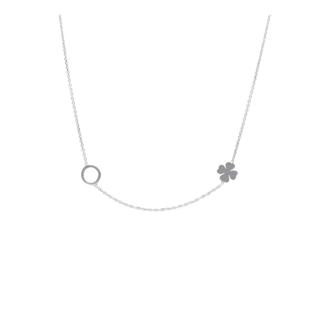 Girocollo in argento 925/ooo con quadrifoglio