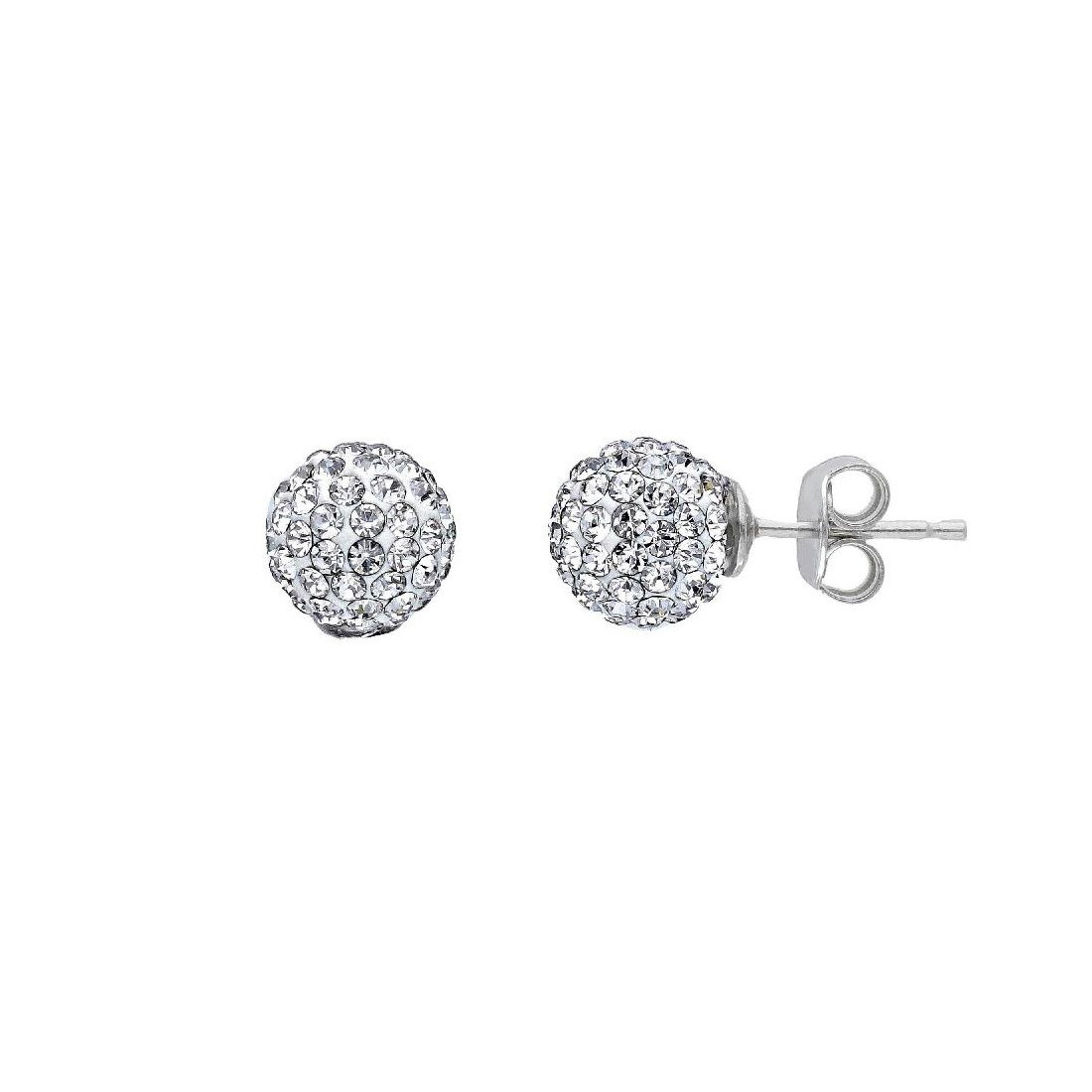 Orecchini lobo in argento 925/ooo e zirconia cubica