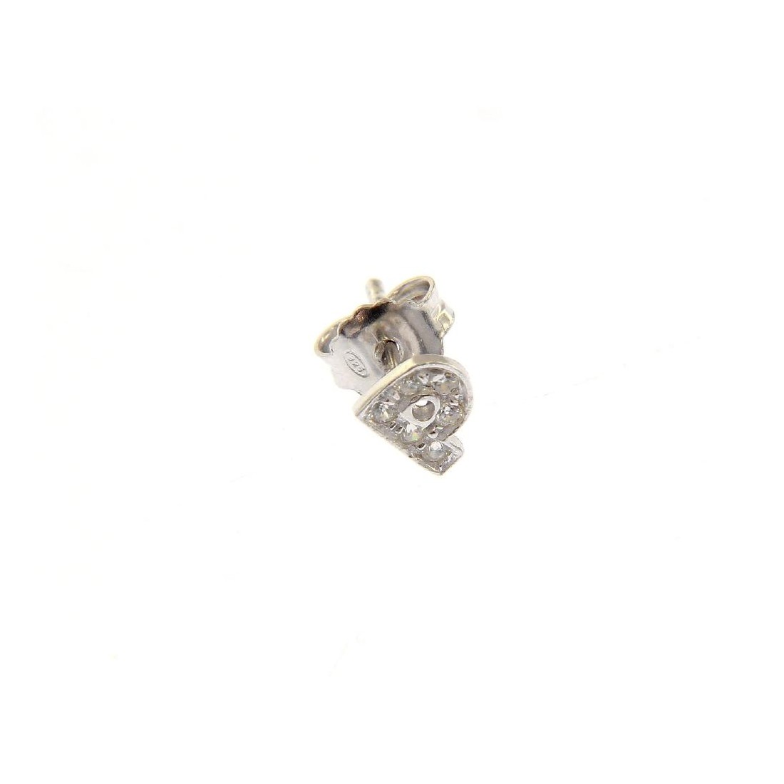 Monorecchino P Argento Rodiato Con Zirconi