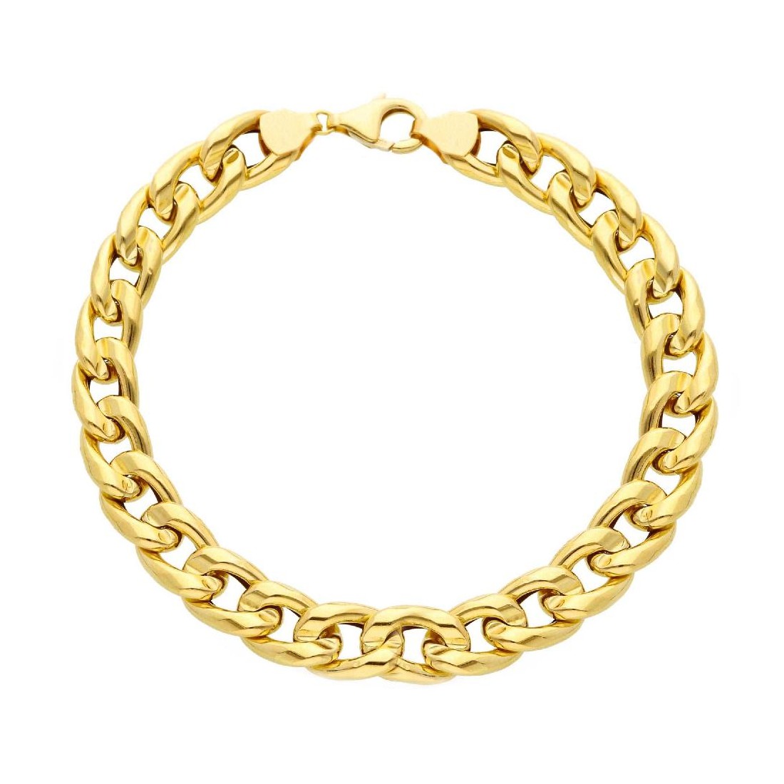 Bracciale catena groumette in oro giallo 750/ooo