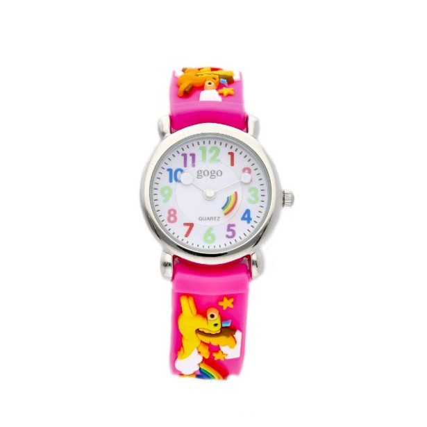 Orologio in acciaio e gomma con unicorno