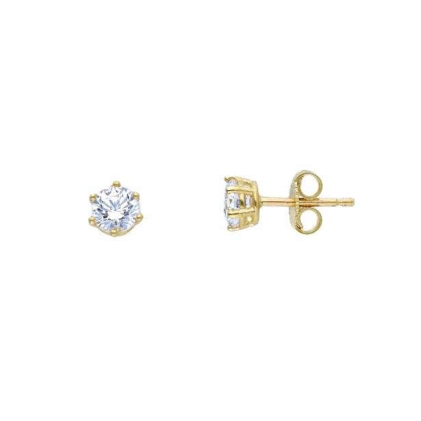 Orecchini punto luce in oro giallo 375/ooo e zirconia cubica