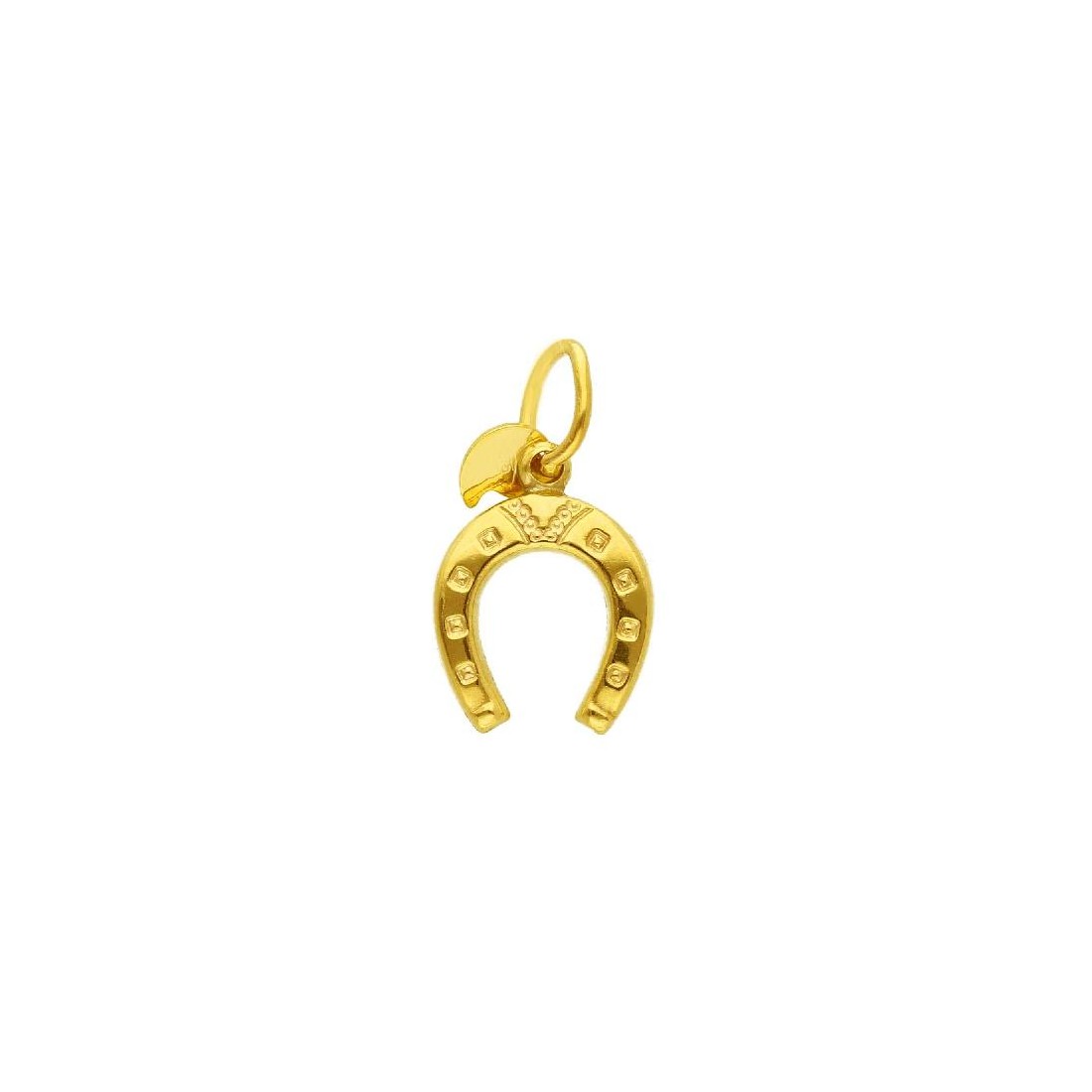 Ciondolo in oro giallo 375/ooo con ferro di cavallo