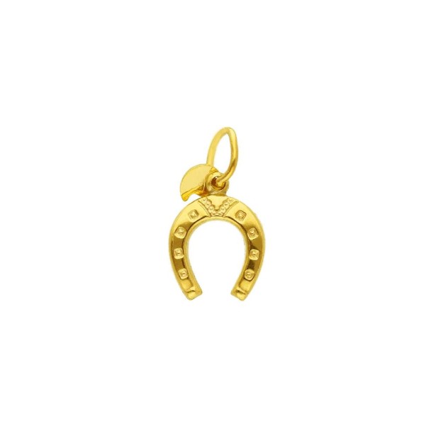 Ciondolo in oro giallo 375/ooo con ferro di cavallo