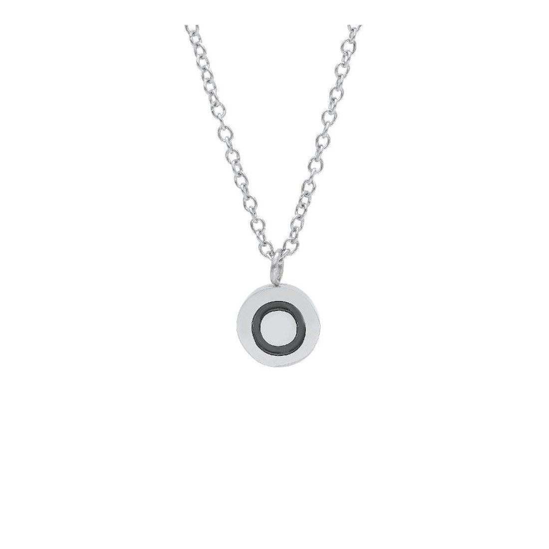 Collana in acciaio con iniziale