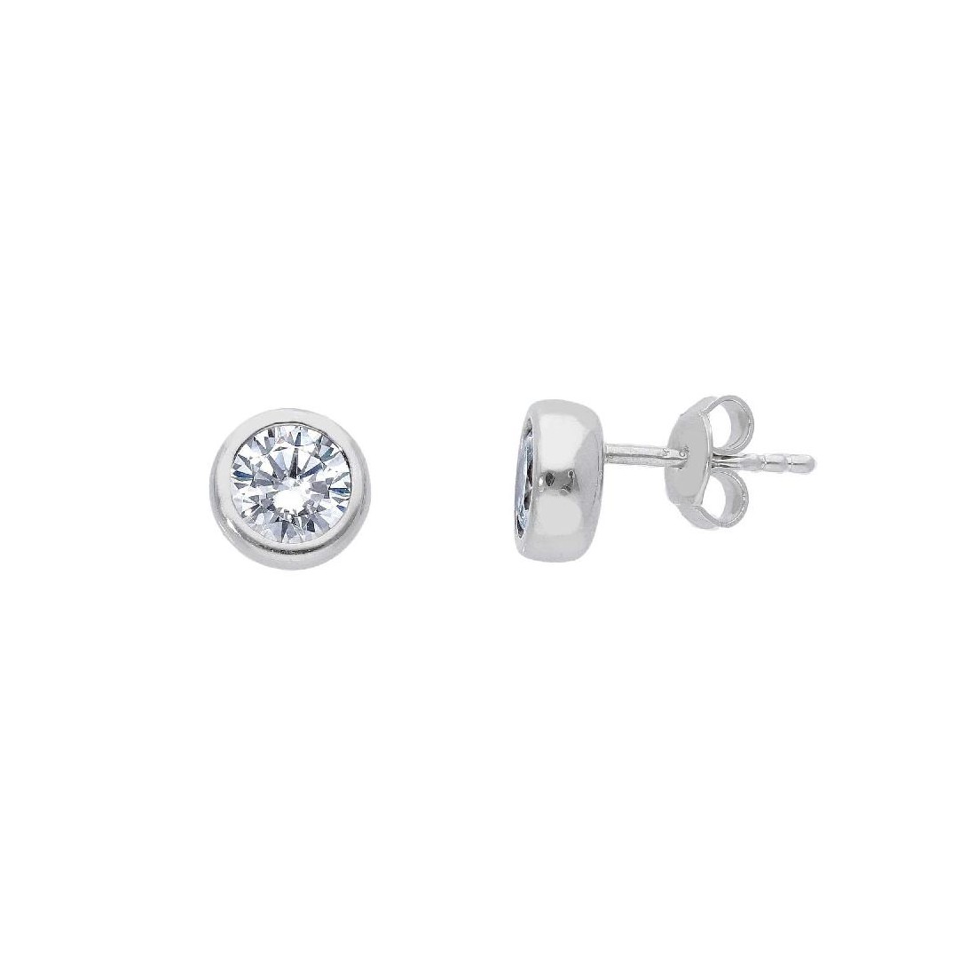 Orecchini punto luce in argento 925/ooo e zirconia cubica