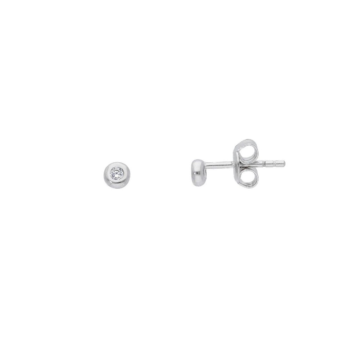 Orecchini punto luce in argento 925/ooo e zirconia cubica