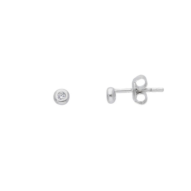 Orecchini punto luce in argento 925/ooo e zirconia cubica