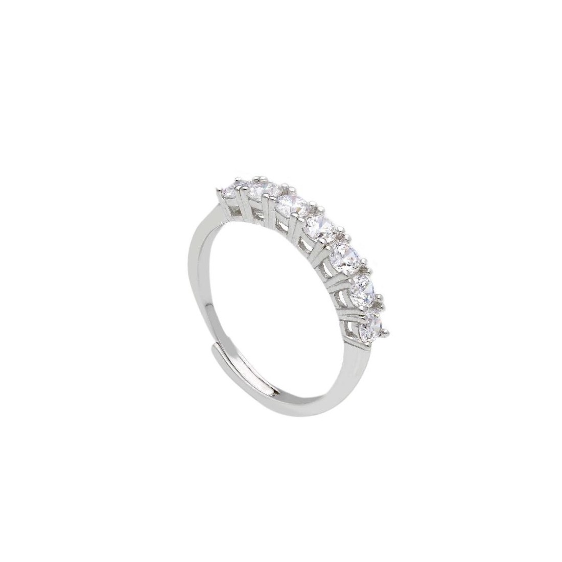 Anello riviere in argento 925/ooo e zirconia cubica