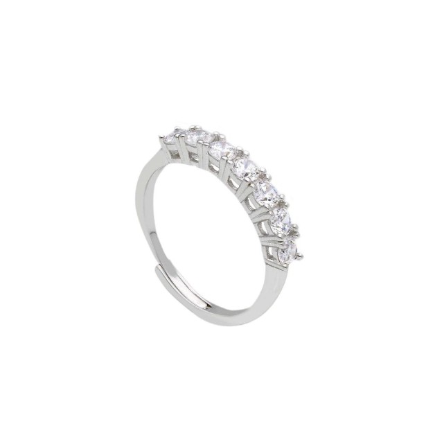 Anello riviere in argento 925/ooo e zirconia cubica