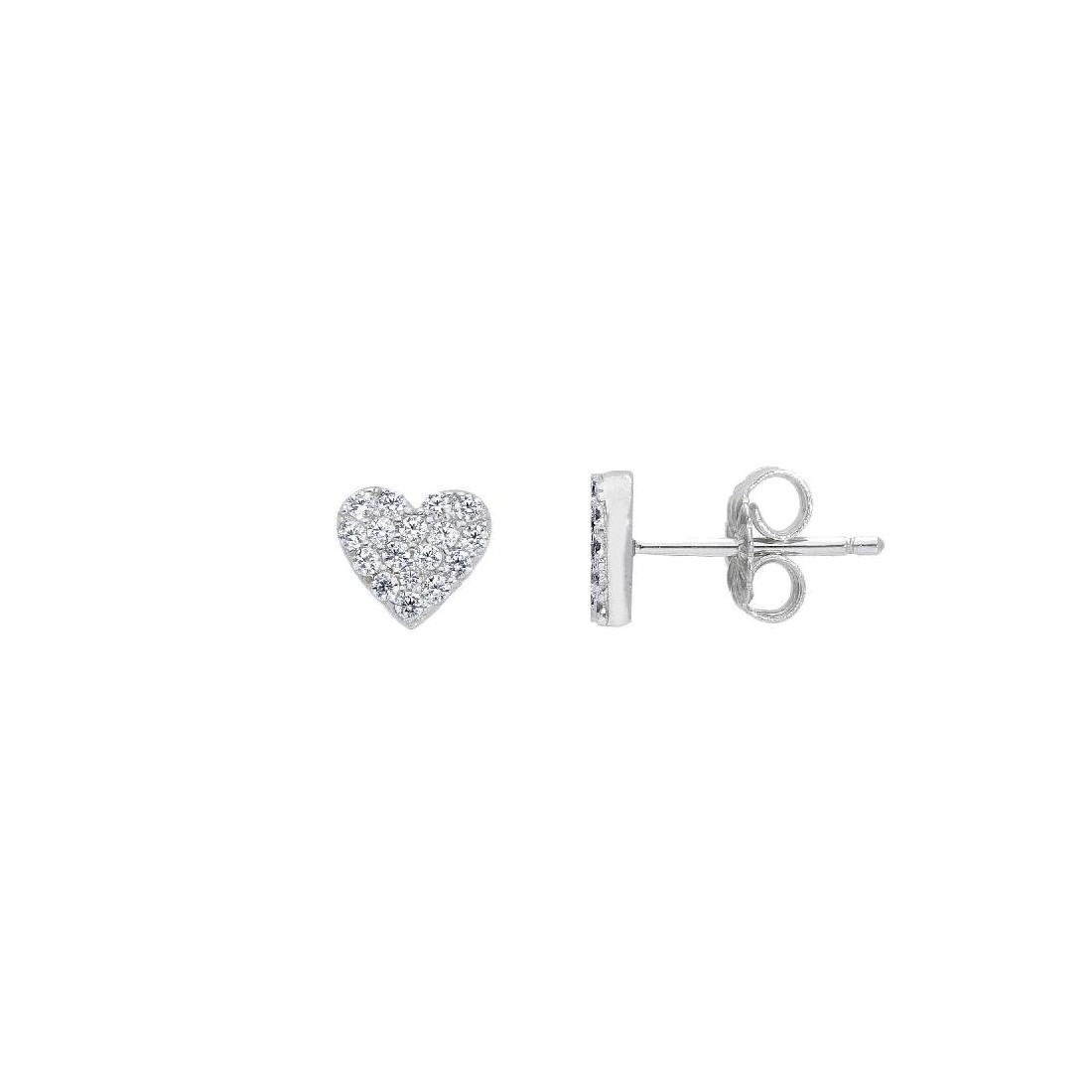 Orecchini lobo in argento 925/ooo e zirconia cubica