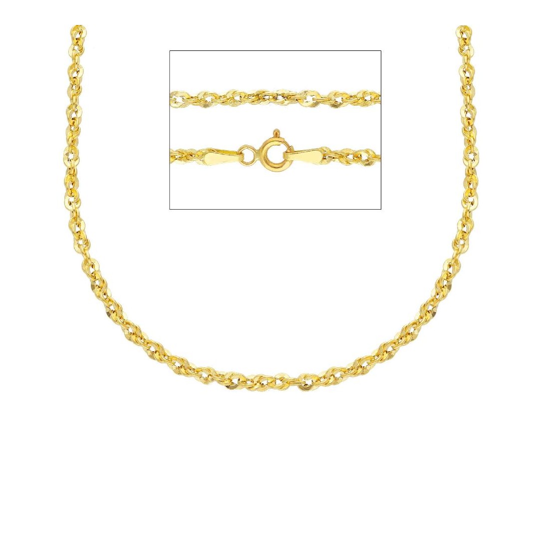 Catena corda in oro giallo 750/ooo
