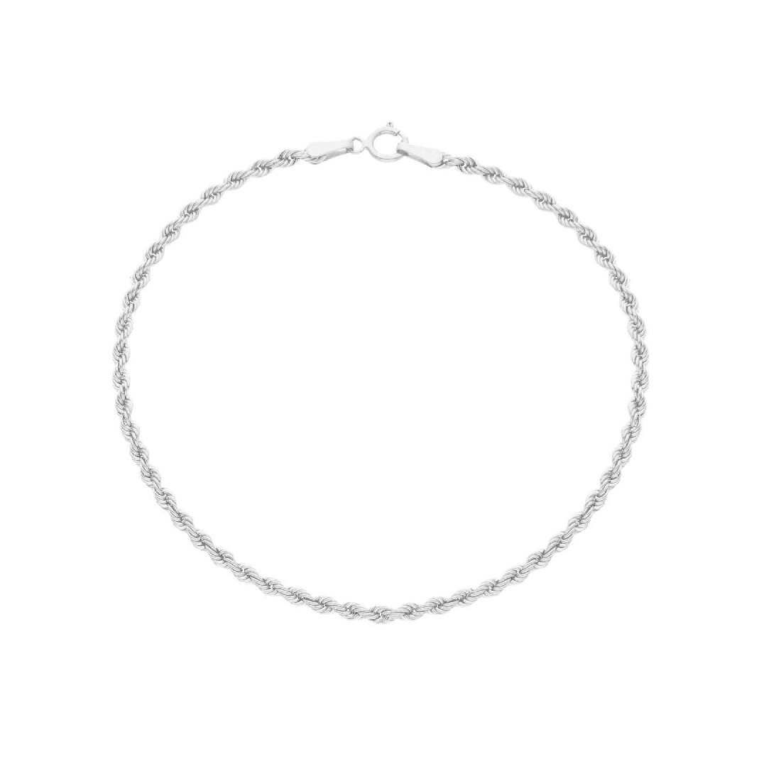 Bracciale catena corda in oro bianco 750/ooo