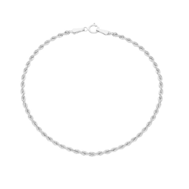 Bracciale catena corda in oro bianco 750/ooo