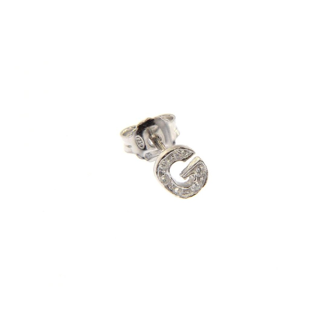 Monorecchino G Argento Rodiato Con Zirconi
