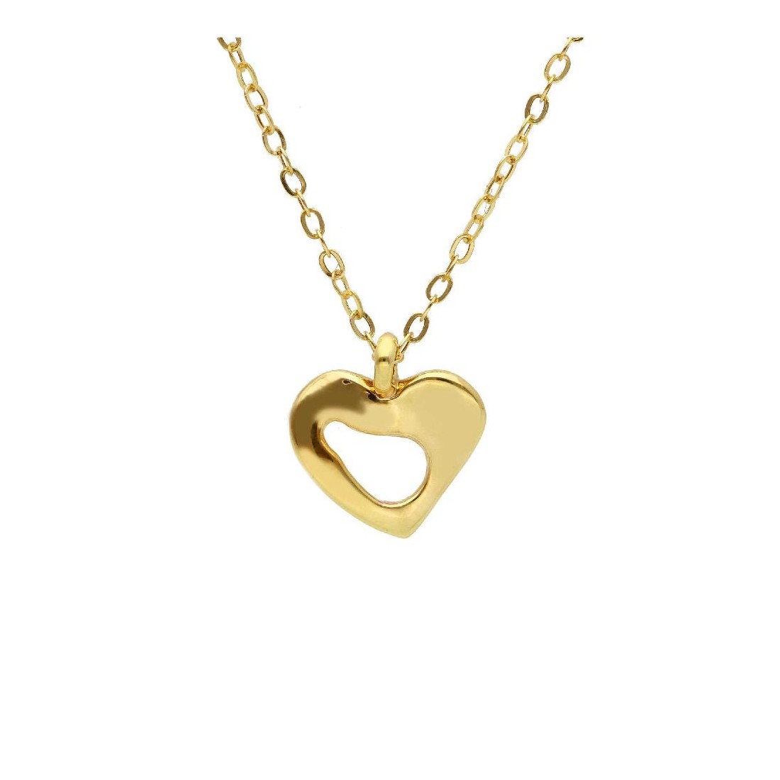 Girocollo in oro giallo 750/ooo con cuore
