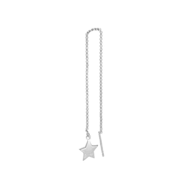 Mono orecchino in argento 925/°°° con stella