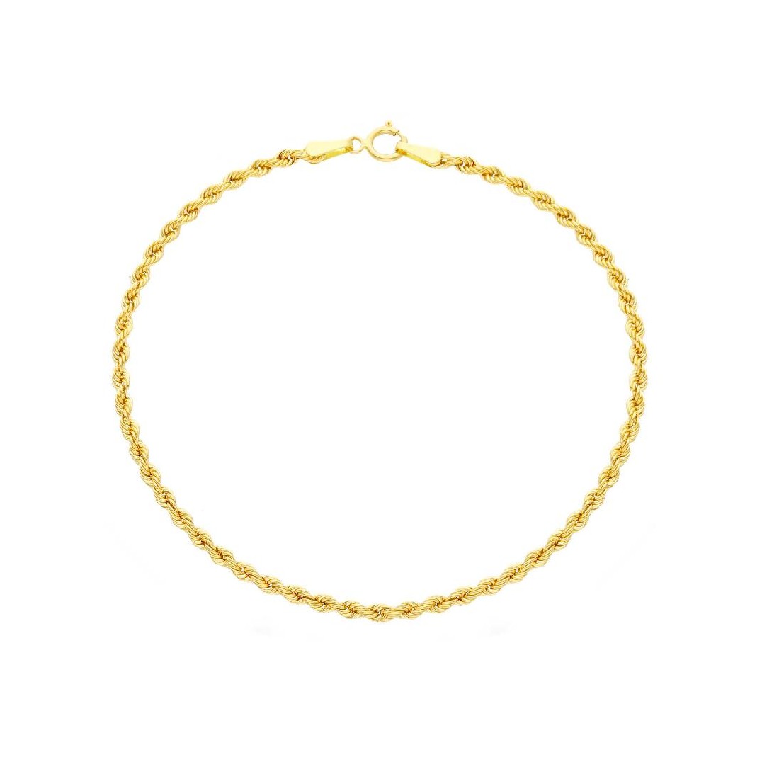 Bracciale catena corda in oro giallo 750/ooo