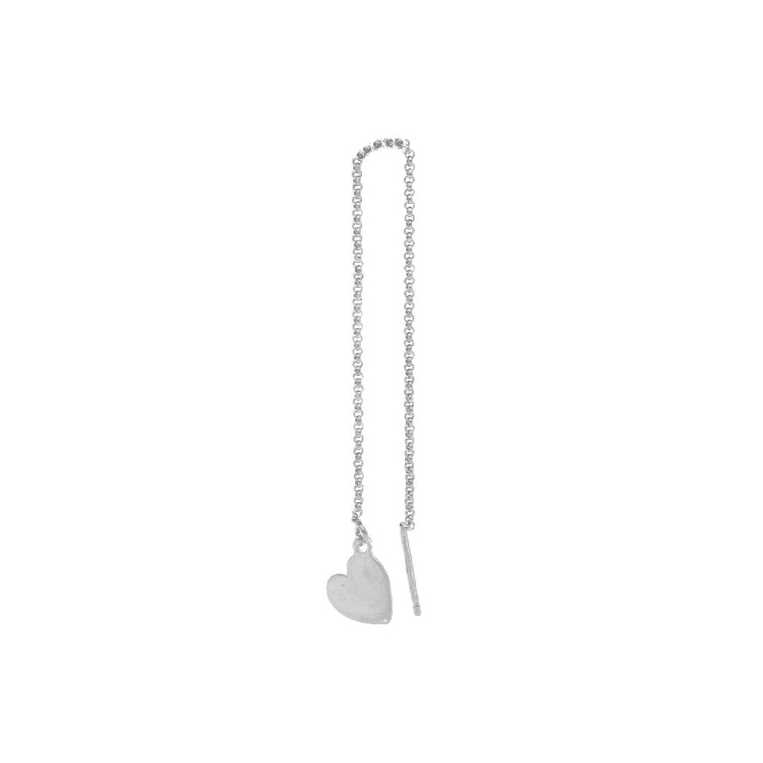 Mono orecchino in argento 925/°°° con cuore