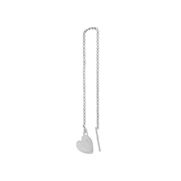 Mono orecchino in argento 925/°°° con cuore