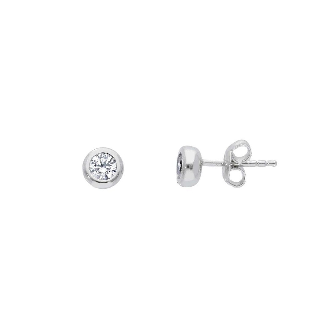 Orecchini punto luce in argento 925/ooo e zirconia cubica