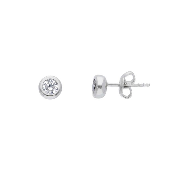 Orecchini punto luce in argento 925/ooo e zirconia cubica