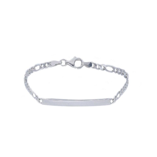 Bracciale targa figaro in argento 925/ooo