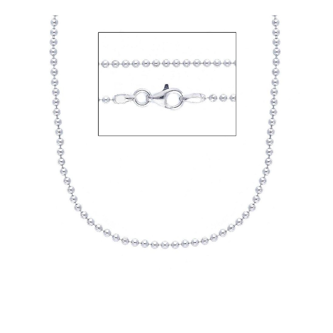 Catena pallinata in argento 925/ooo