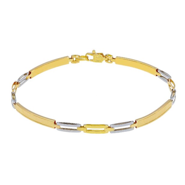 Bracciale in oro giallo e bianco 750/°°°