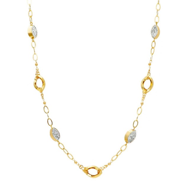 Girocollo in oro giallo 750/°°° e zirconia cubica