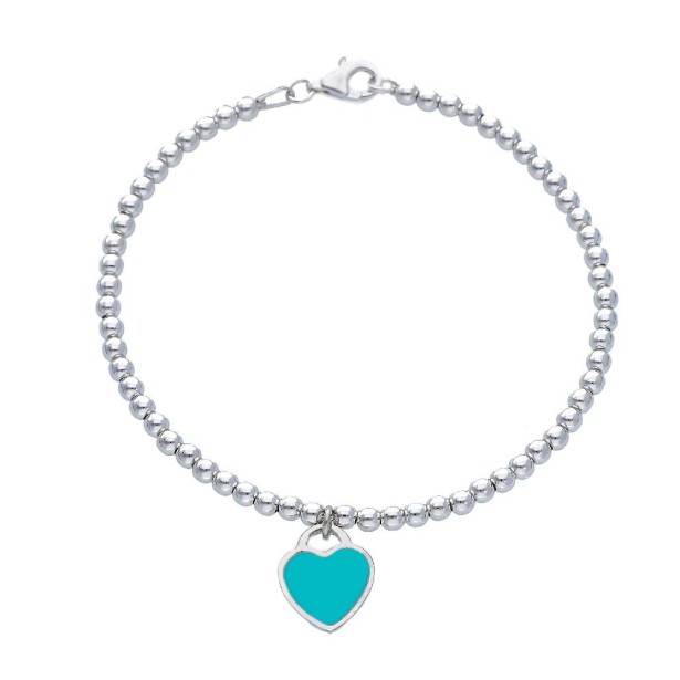 Bracciale in argento 925/°°° e smalto con cuore