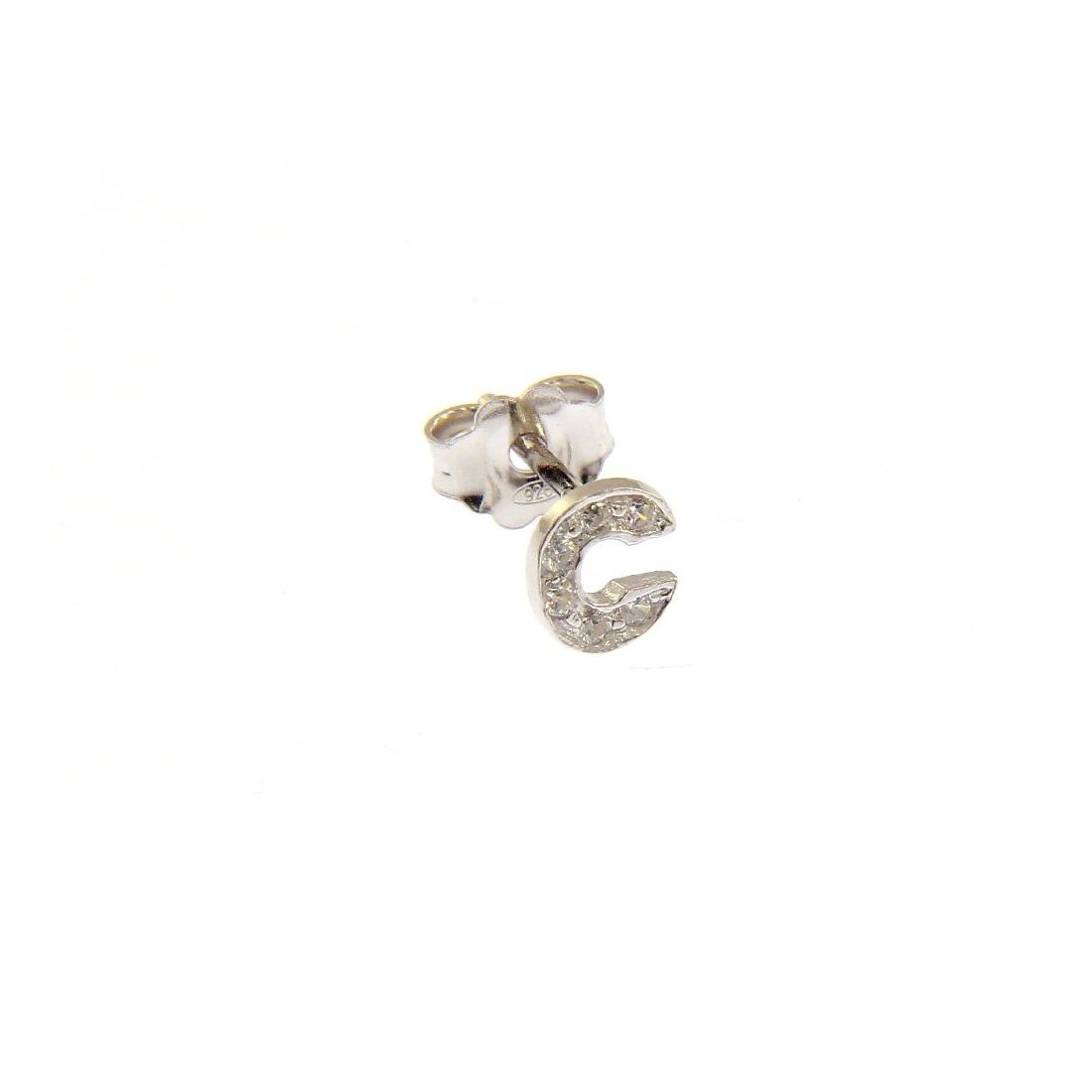 Monorecchino C Argento Rodiato Con Zirconi
