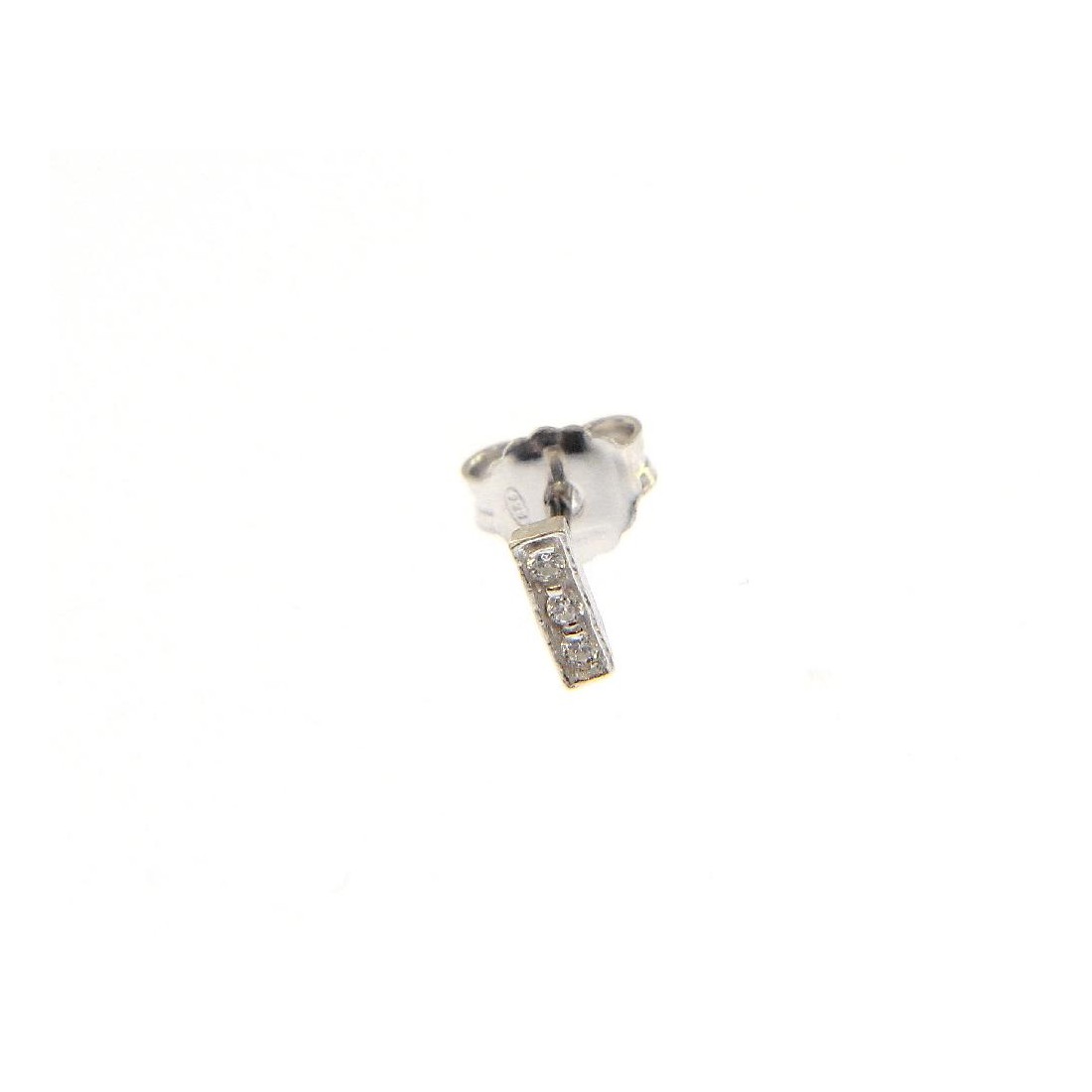 Monorecchino I Argento Rodiato Con Zirconi