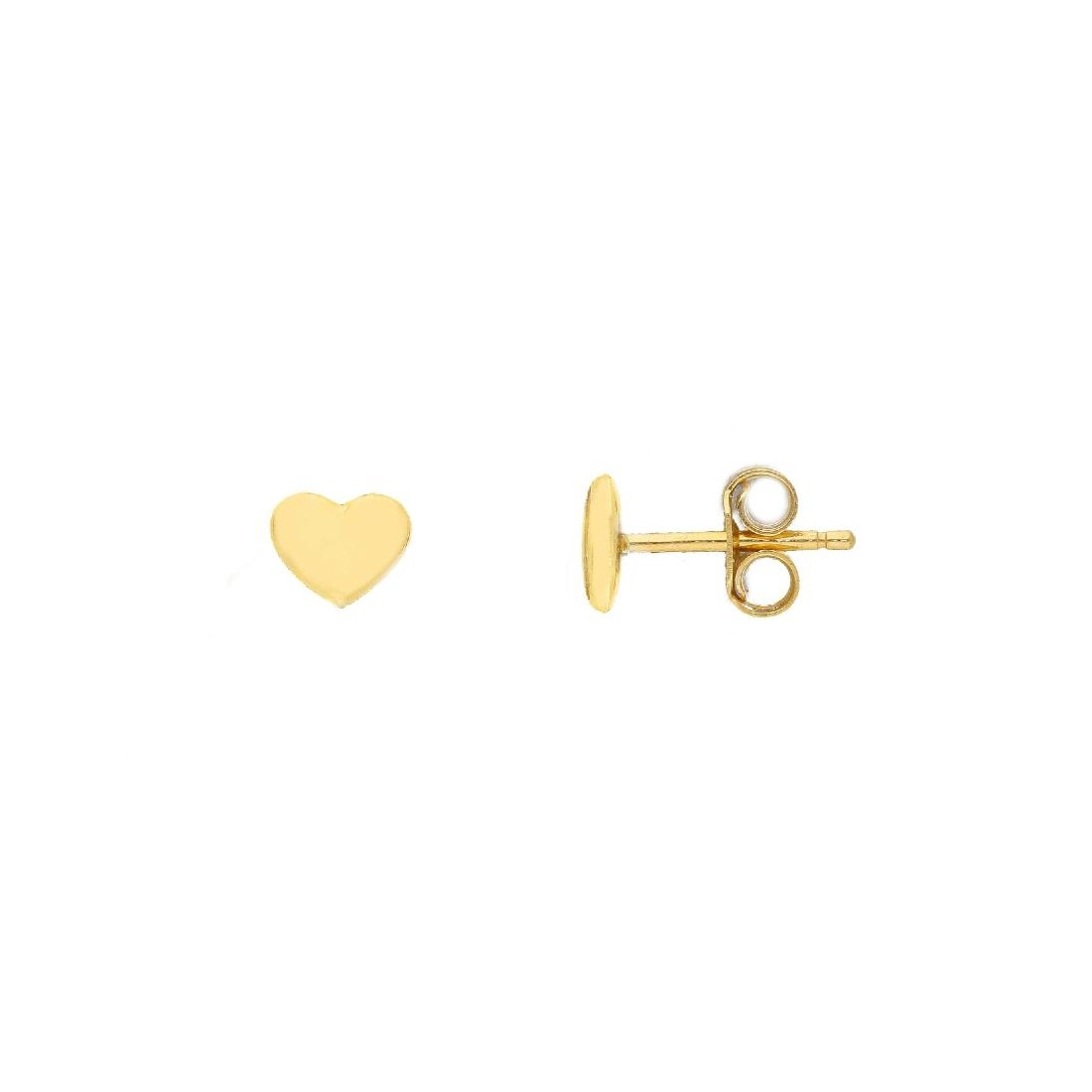 Orecchini lobo in oro giallo 750/ooo con cuore