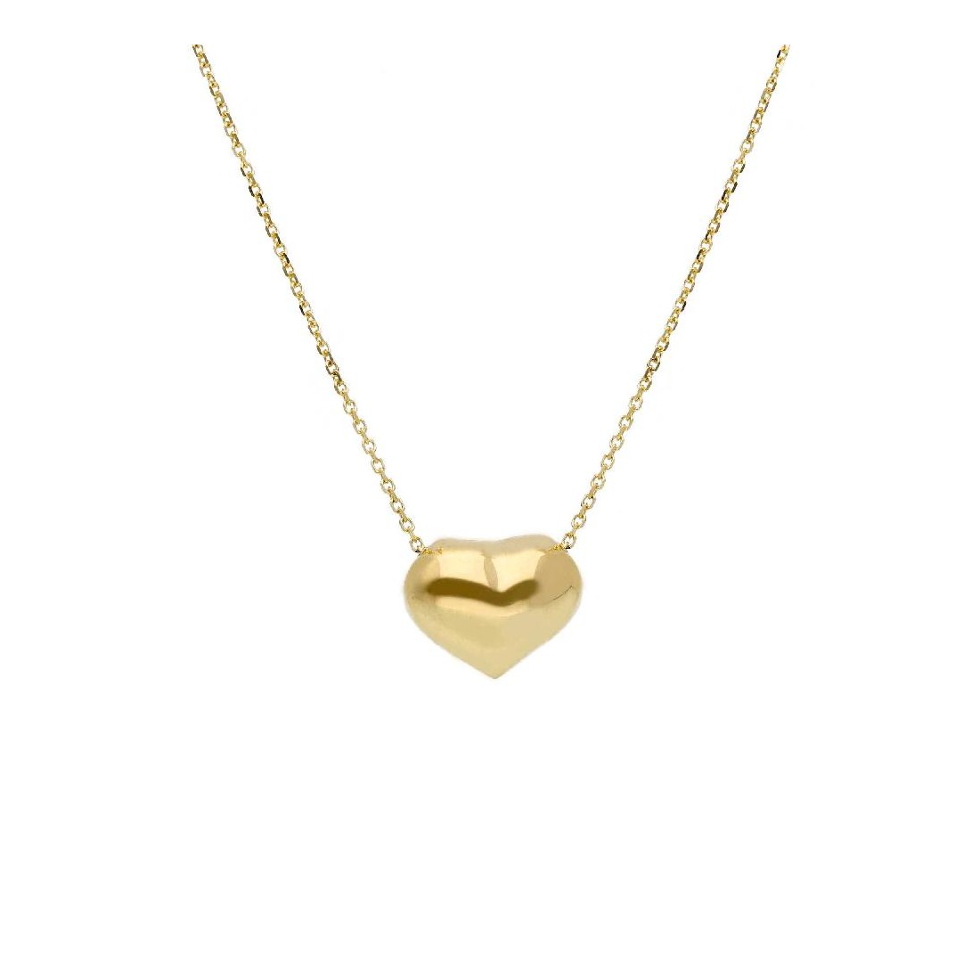 Girocollo in oro giallo 750/ooo con cuore