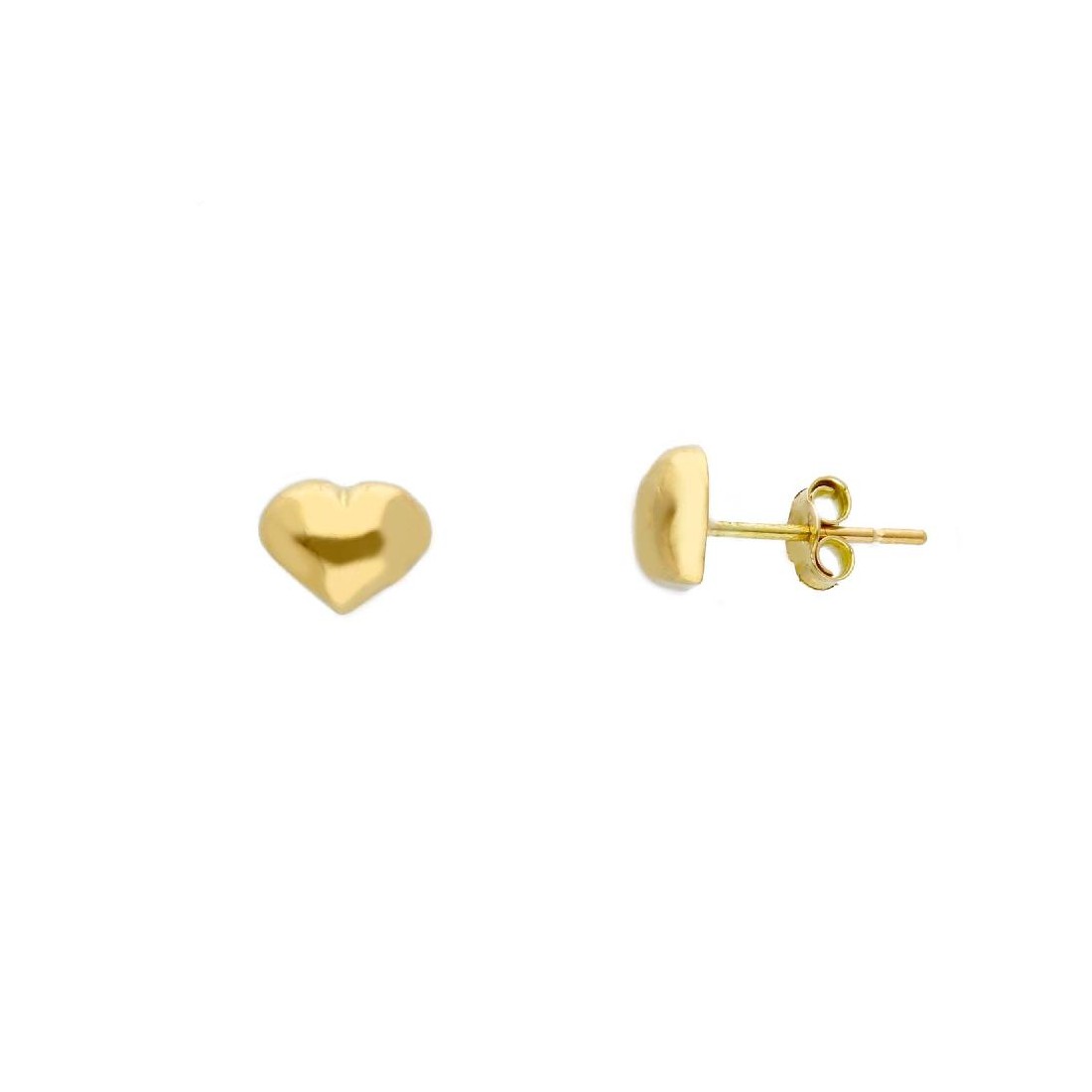 Orecchini lobo in oro giallo 750/ooo con cuore