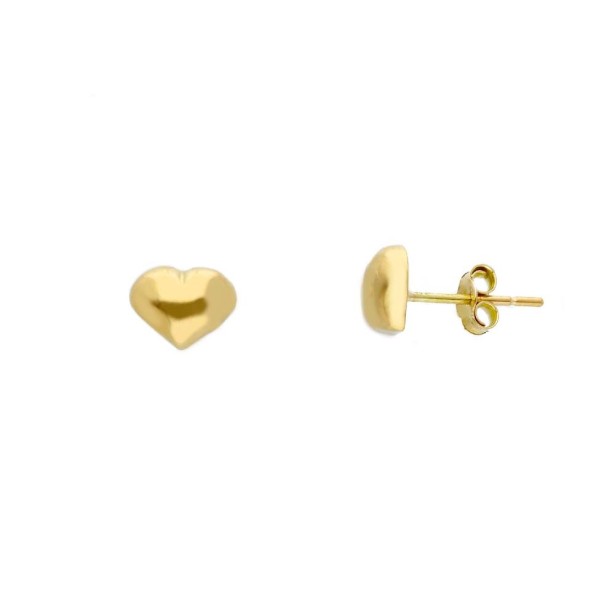 Orecchini lobo in oro giallo 750/ooo con cuore