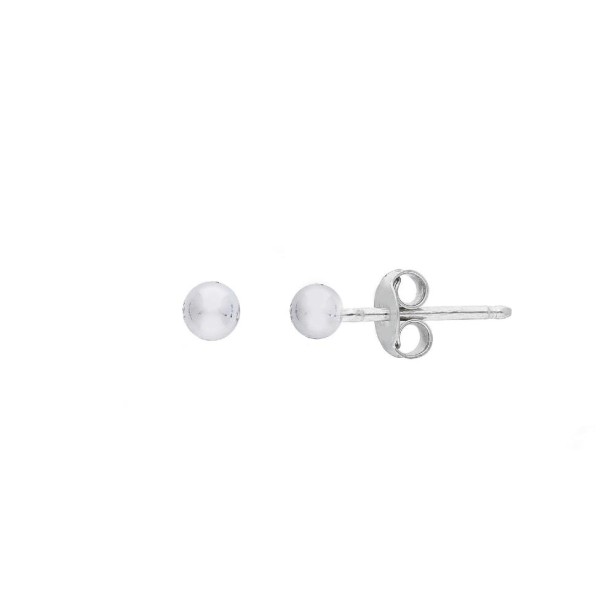 Orecchini lobo in argento 925/ooo con pallina