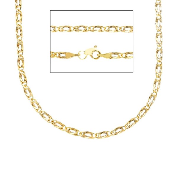 Catena occhio di pernice in oro giallo 375/ooo