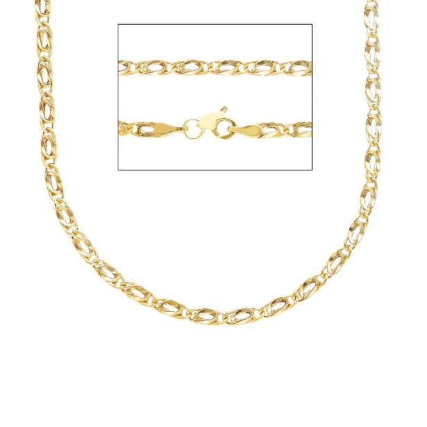 Catena occhio di pernice in oro giallo 375/ooo