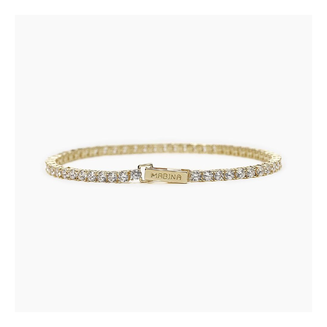 MABINA 533558-M - Bracciale in argento 925/°°° placcato oro 18kt e zirconi