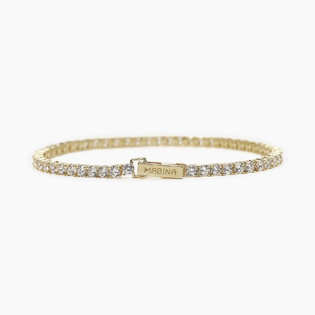 MABINA 533558-M - Bracciale in argento 925/°°° placcato oro 18kt e zirconi