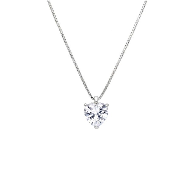 Girocollo punto luce in oro bianco 375/ooo e zirconia cubica