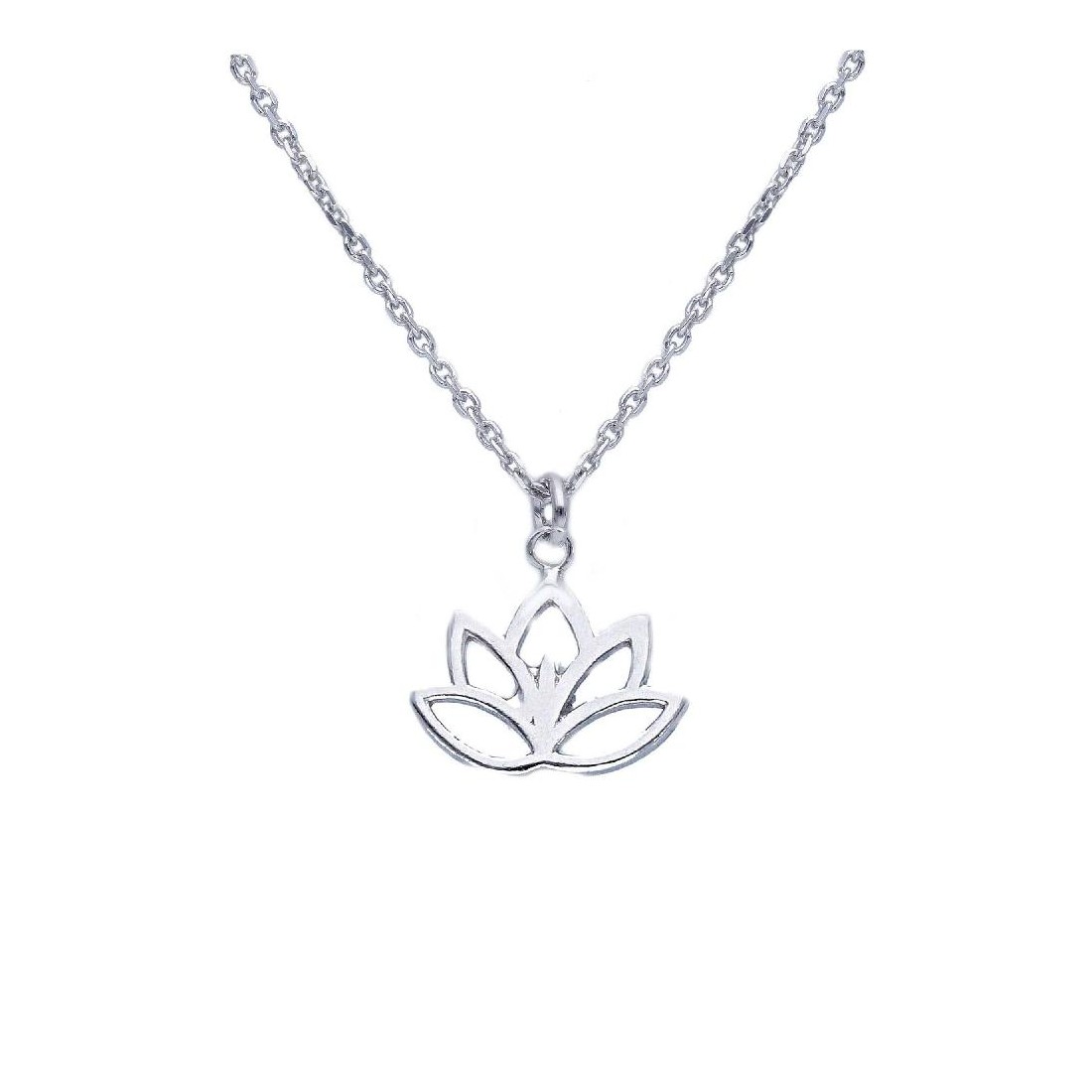 Girocollo in argento 925/ooo con fiore di loto