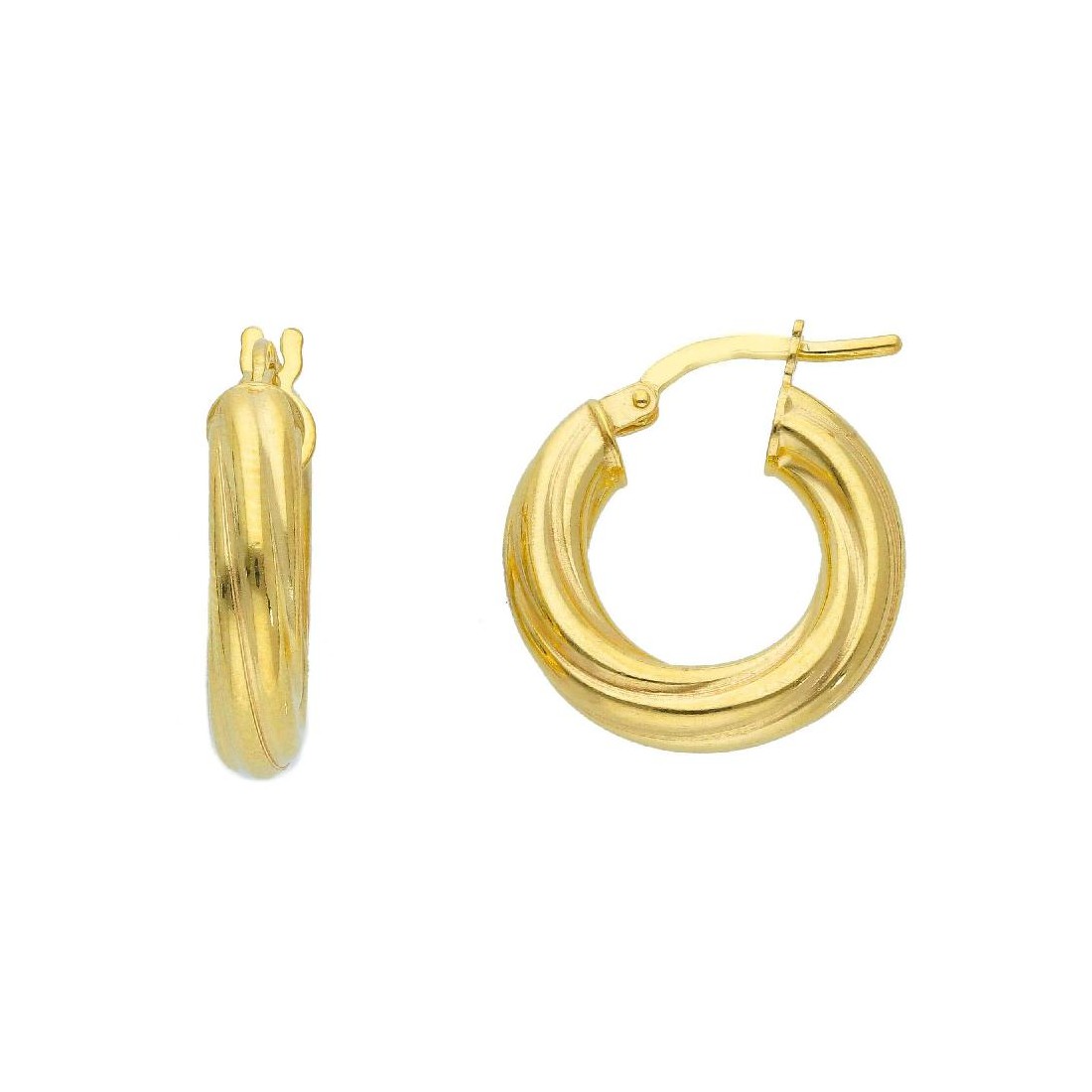 Orecchini cerchio in argento dorato 925/ooo