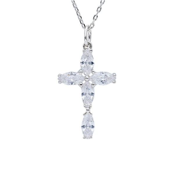 Girocollo in argento 925/ooo e zirconia cubica con croce